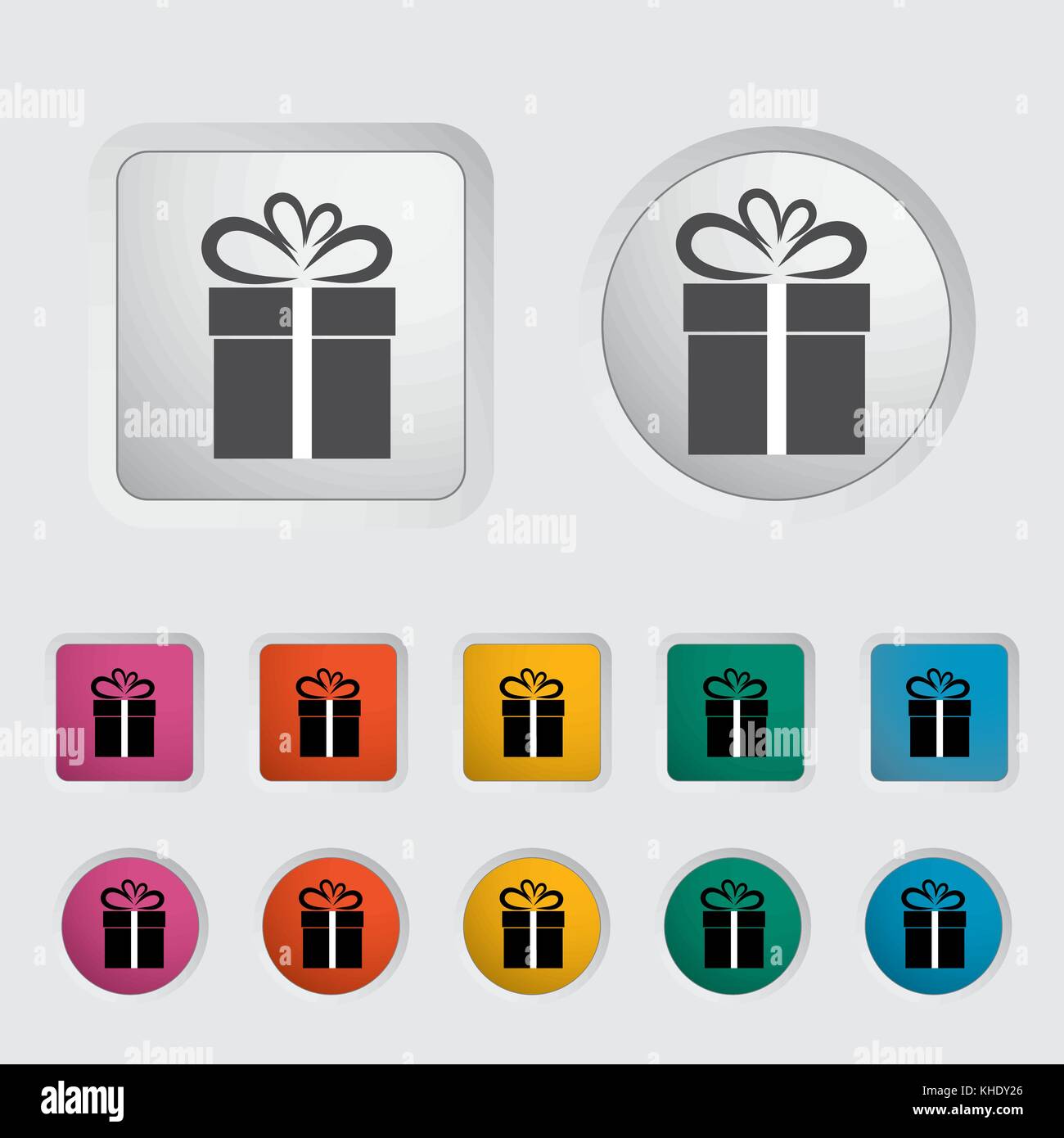 Christmas illustration with gift box on red background Stock Vector ...