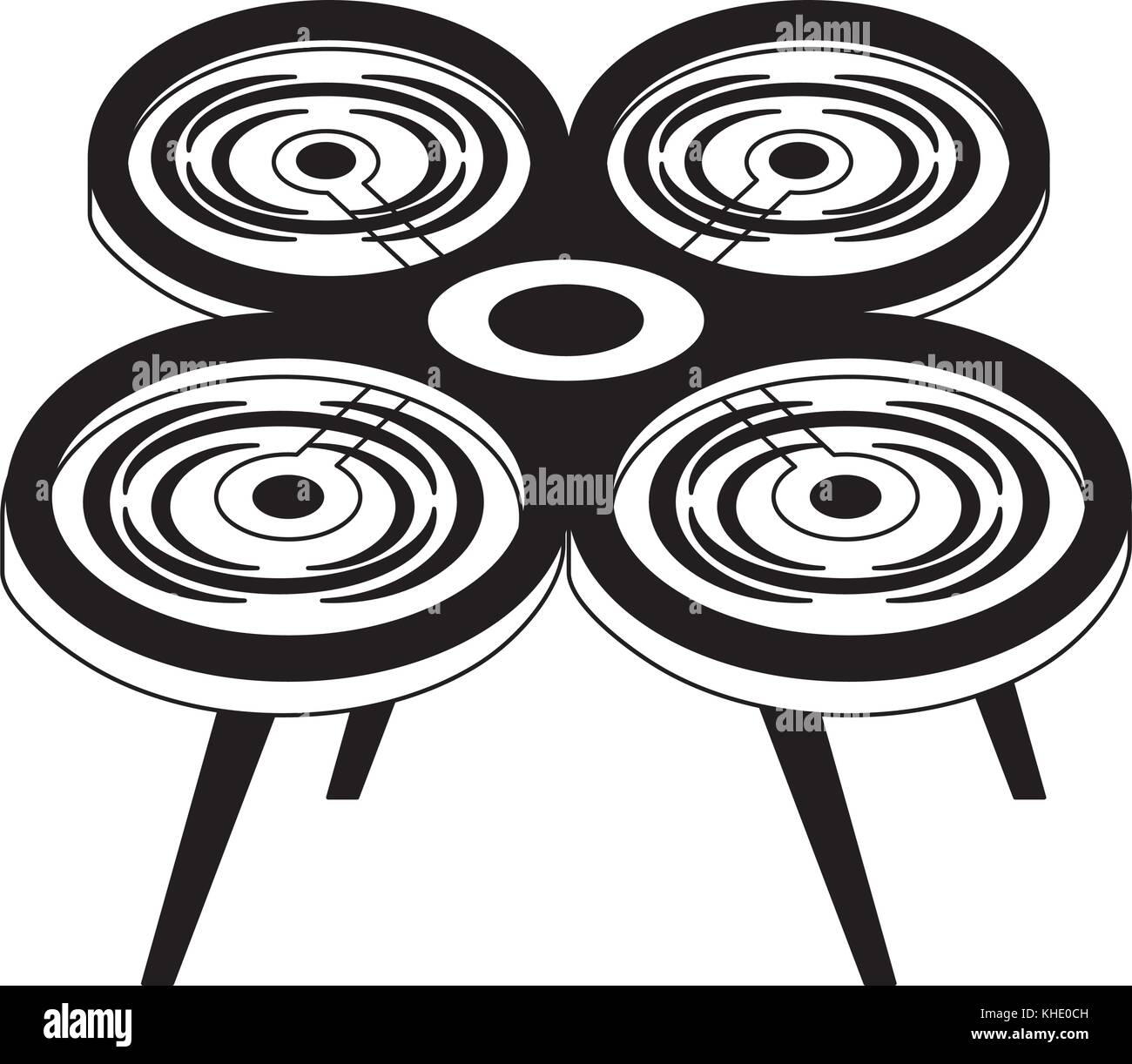 modern quadcopter drone with camera top view Stock Vector Image & Art ...