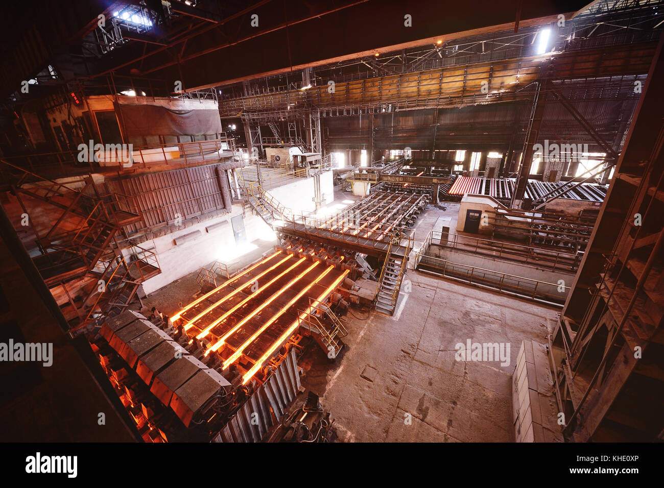 Cast iron or metal in molds Stock Photo Alamy