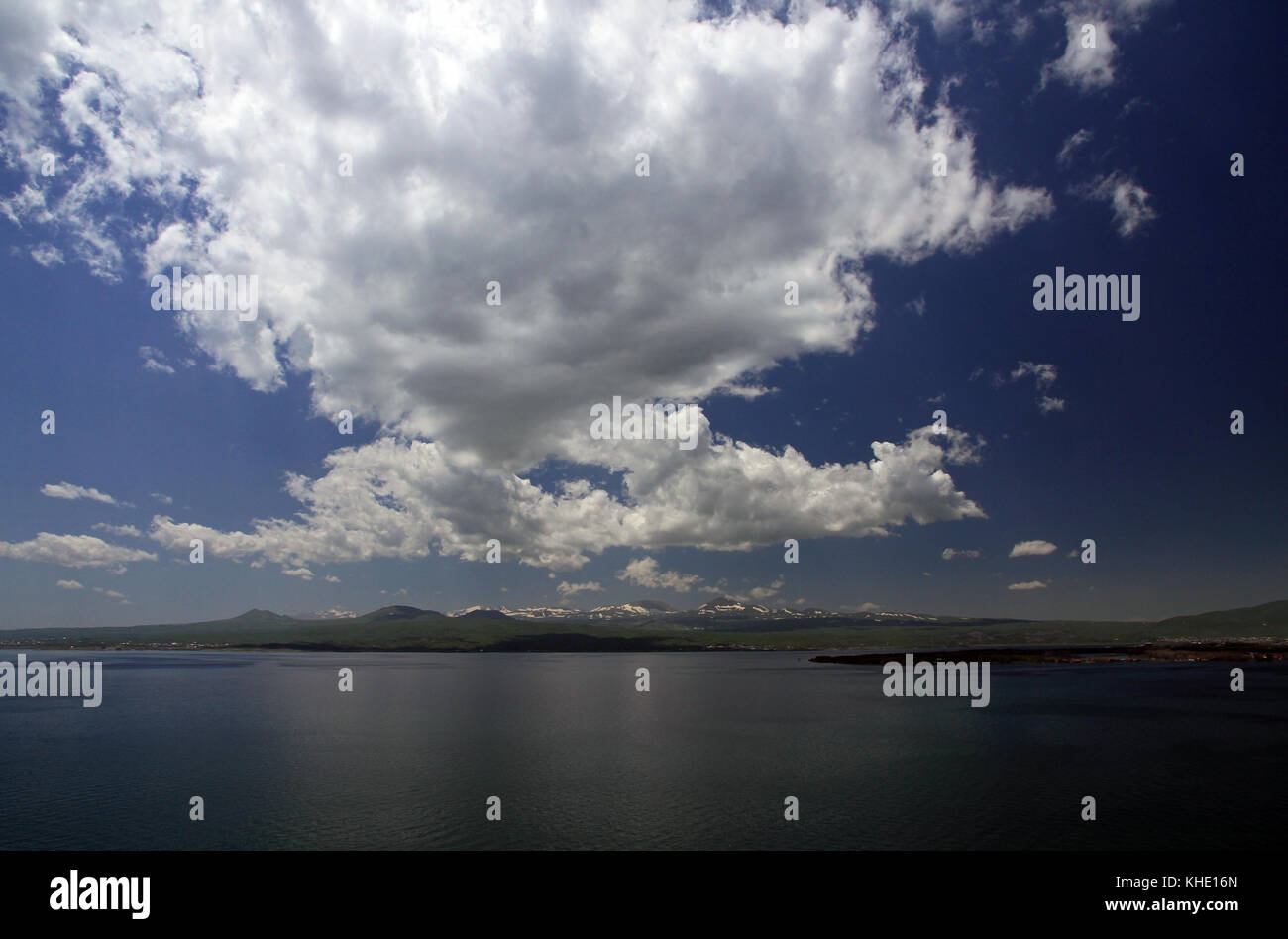 Lake Sevan, freshwater alpine lake in Armenia Stock Photo