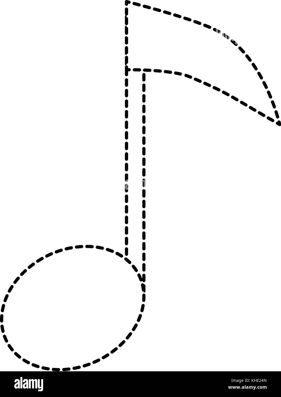 music note isolated icon vector illustration design Stock Vector Image ...