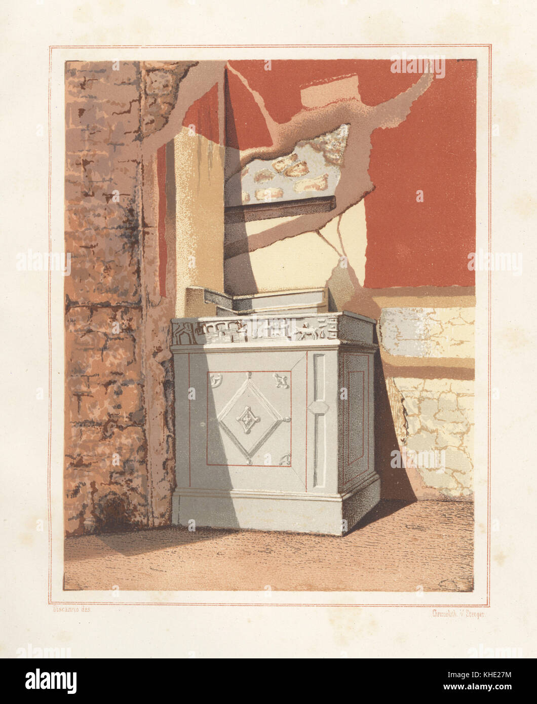 House altar or lararium in the house of the banker Lucius Caecilius