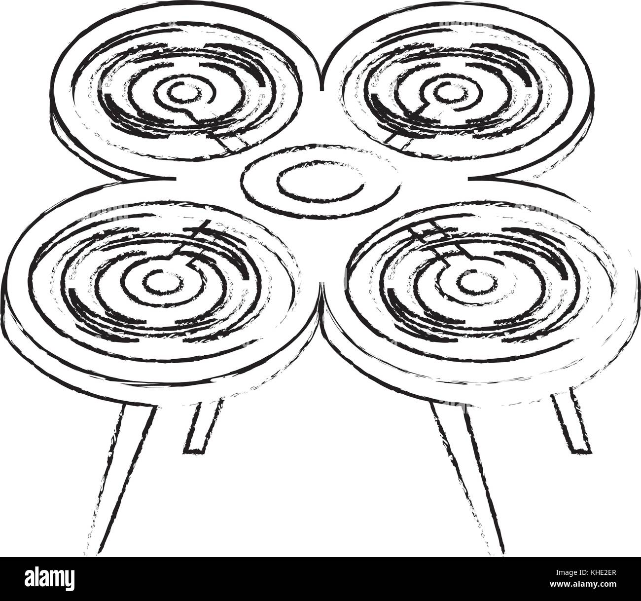 modern quadcopter drone with camera top view Stock Vector Image & Art ...