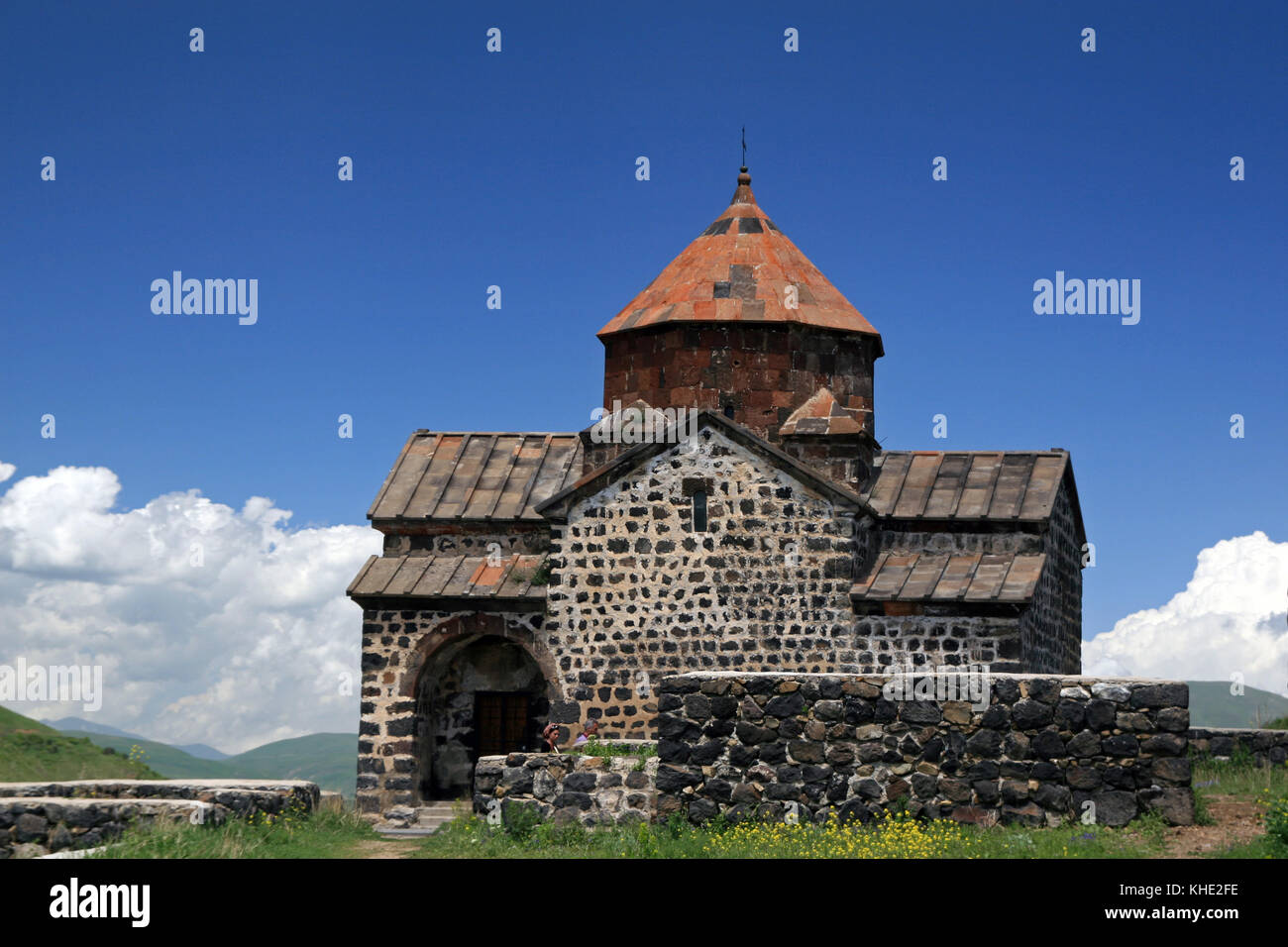 Sevanavank - monastic complex located on peninsula of Lake Sevan, Armenia Stock Photo