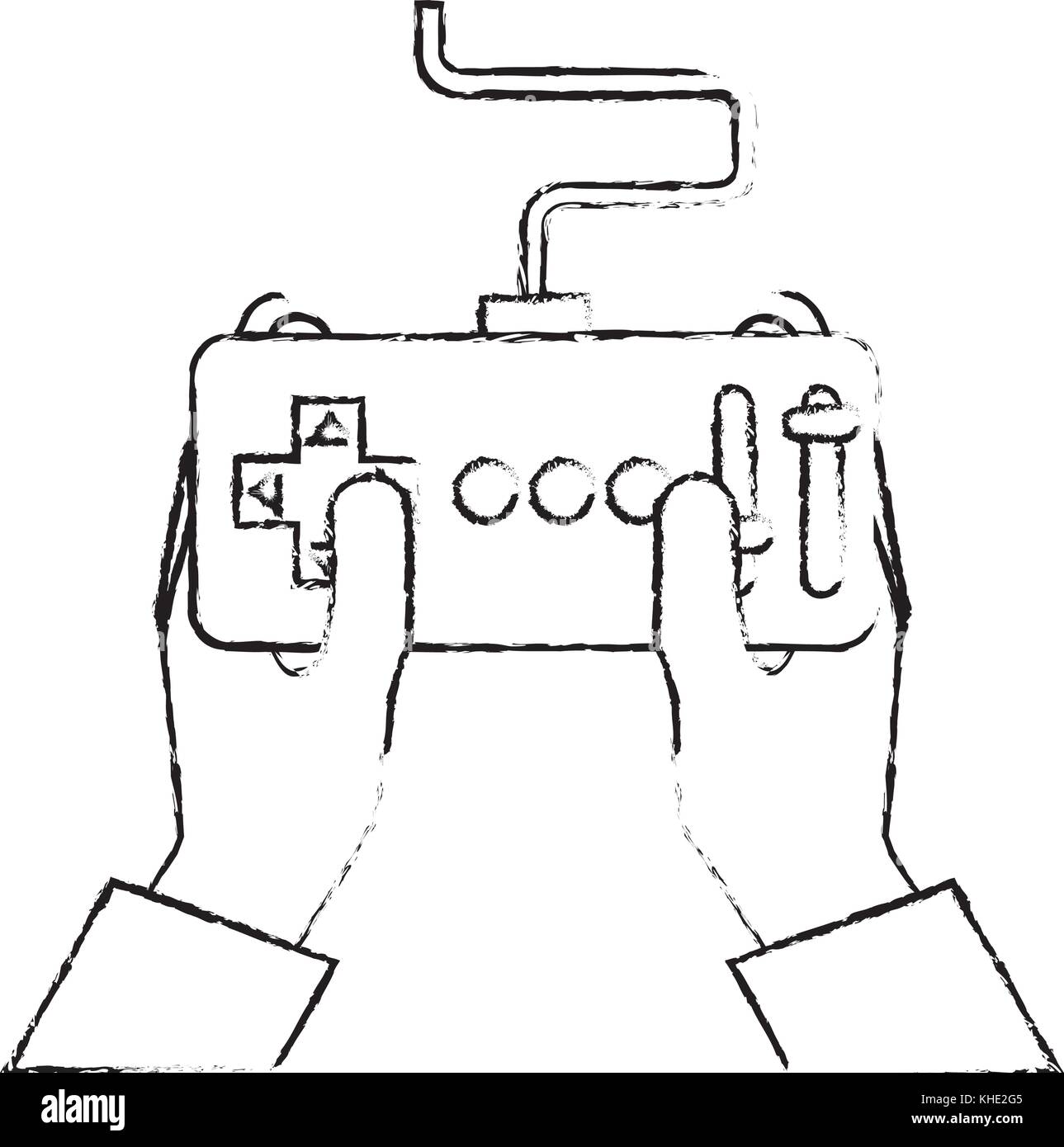 hands holding control remote advance for drones Stock Vector Image ...