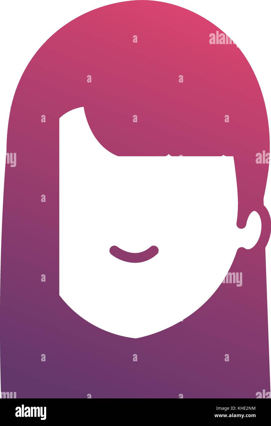 beautiful woman head avatar character vector illustration design Stock ...