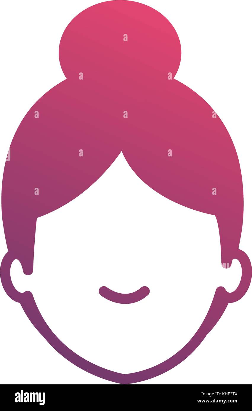 beautiful woman head avatar character vector illustration design Stock ...