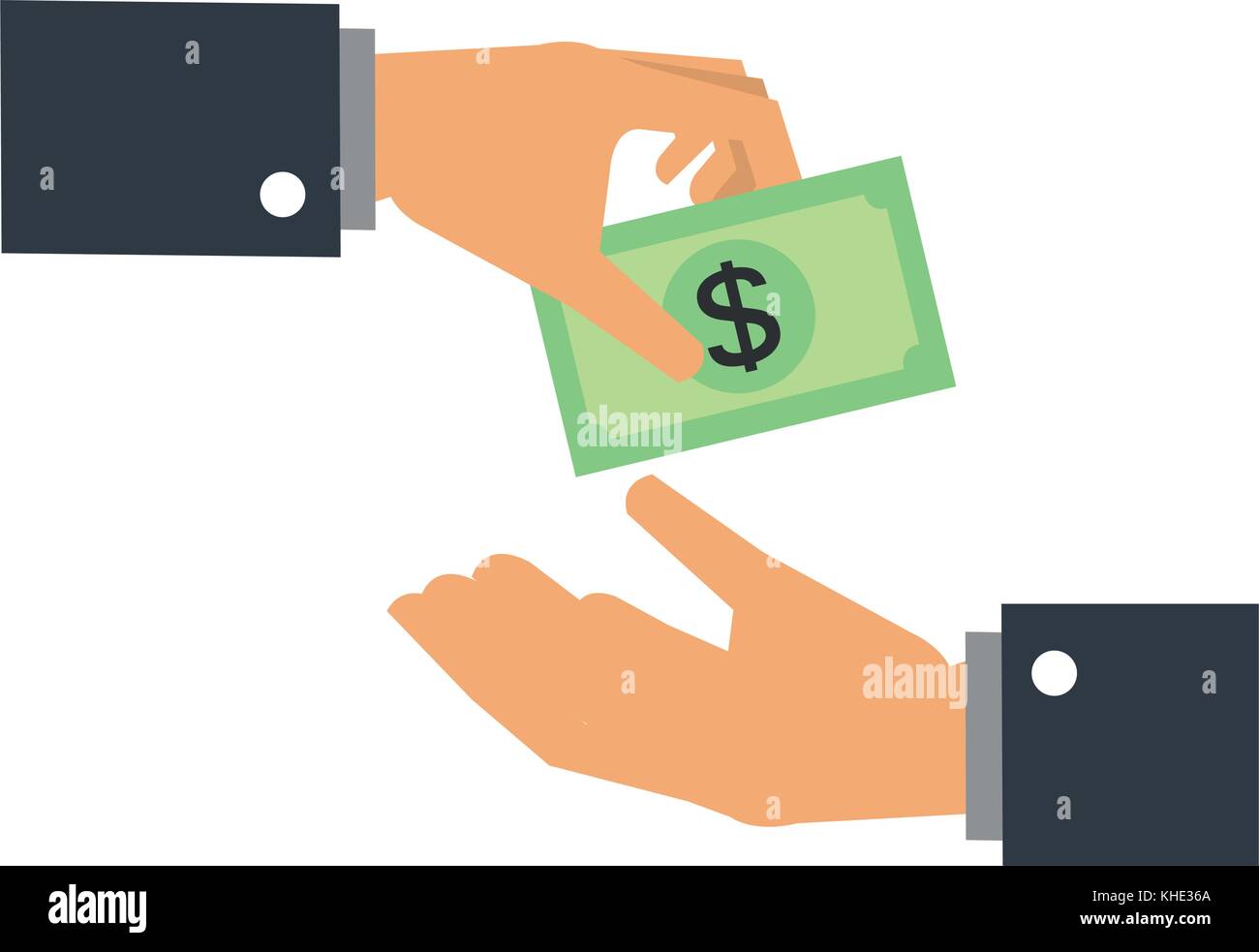 hand human with bill dollar money icon vector illustration design Stock ...