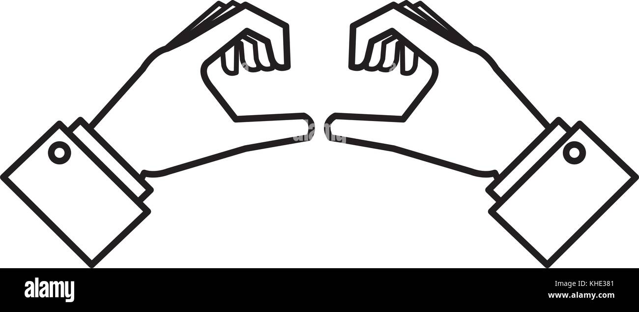 hands forming a heart vector illustration design Stock Vector Image