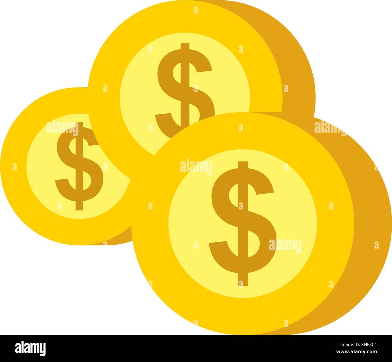 money coins dollar cash payment concept Stock Vector Image & Art - Alamy