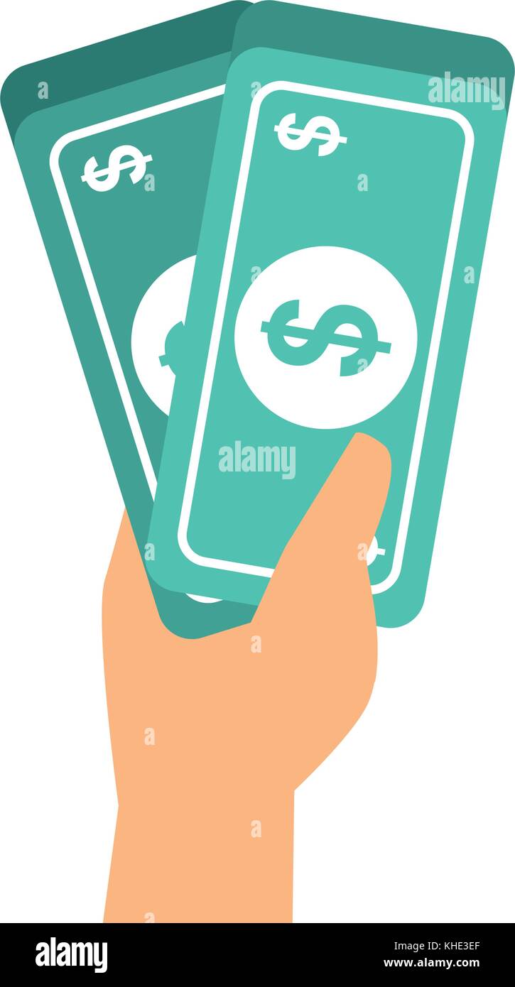 hand holding banknote money cash dollar Stock Vector Image & Art - Alamy