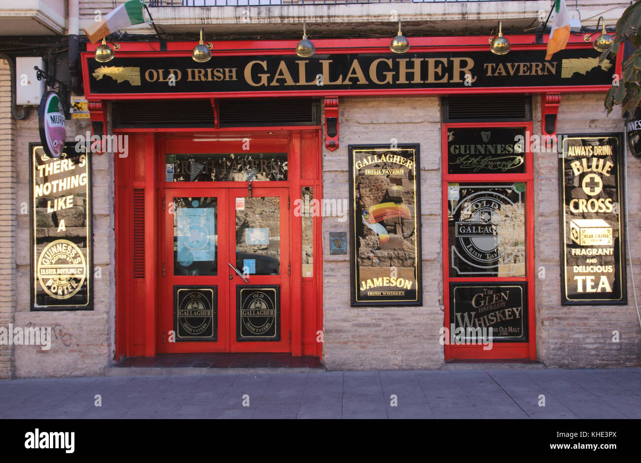 Old Irish Gallagher Tavern Zaragoza Spain Stock Photo