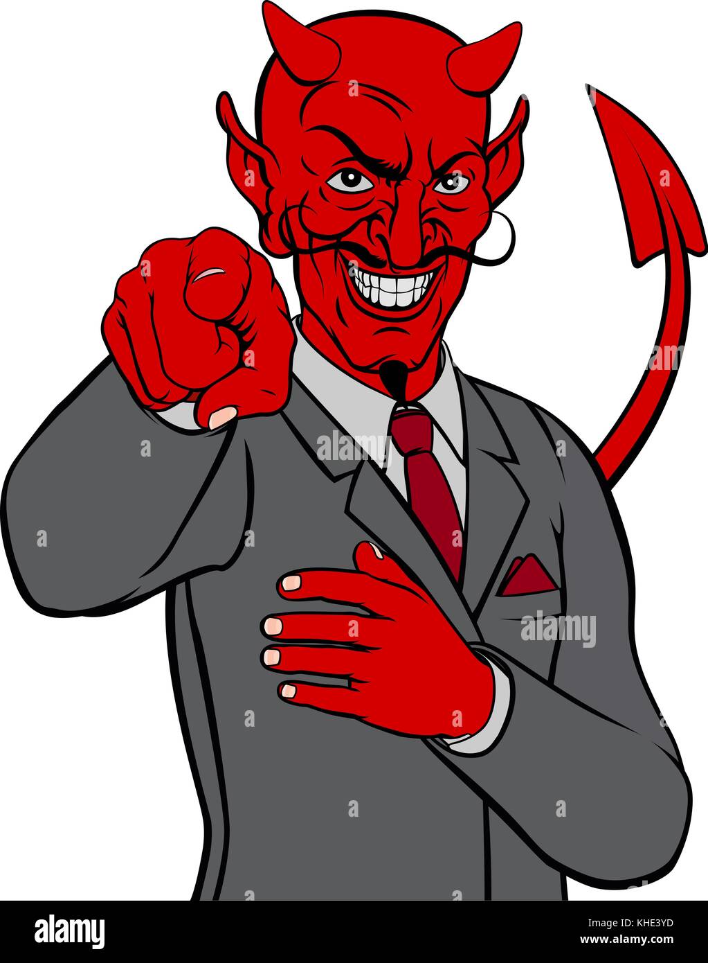 Devil Business Man Stock Vector