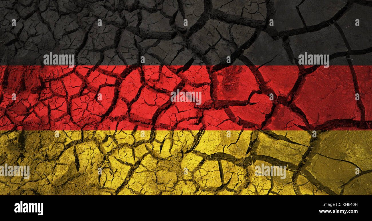 german flag on cracked ground background Stock Photo Alamy