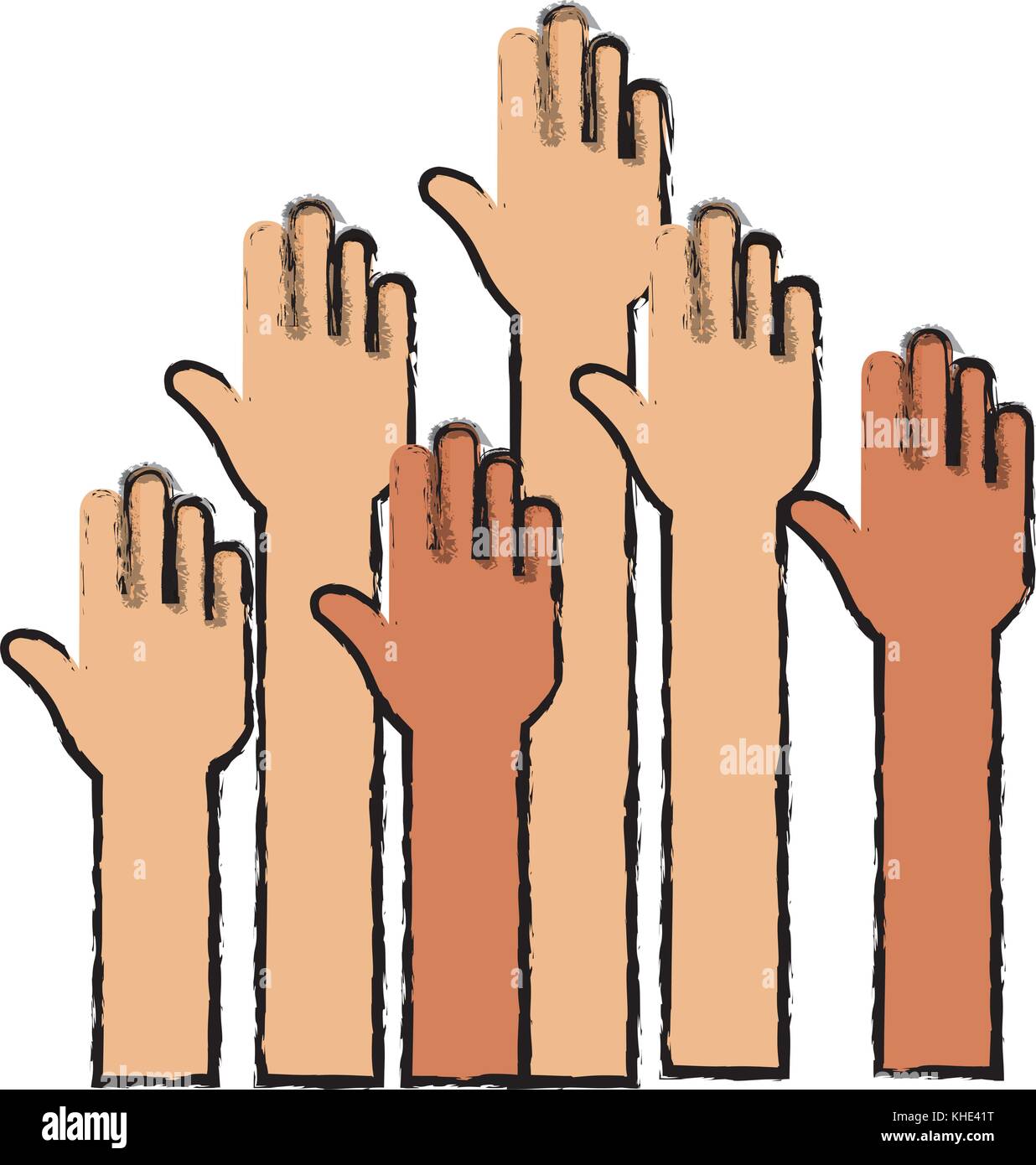 hands human up icon Stock Vector Image & Art - Alamy