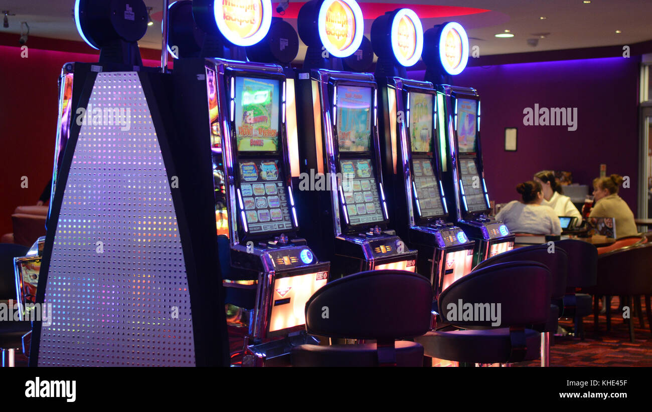 fixed odds Gambling machines inside a bingo hall Stock Photo Alamy