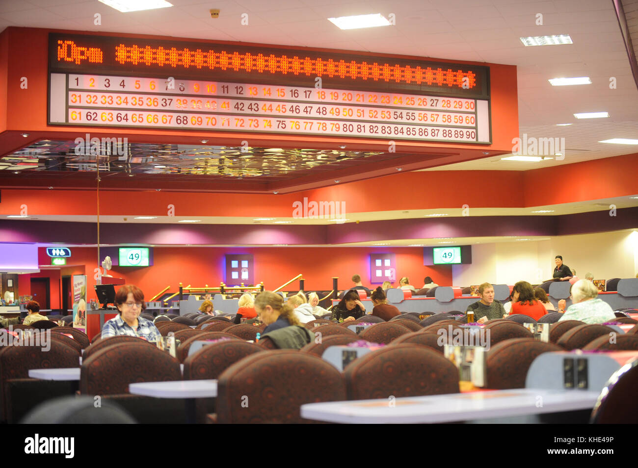 Interior image of a Mecca Bingo Stock Photo Alamy