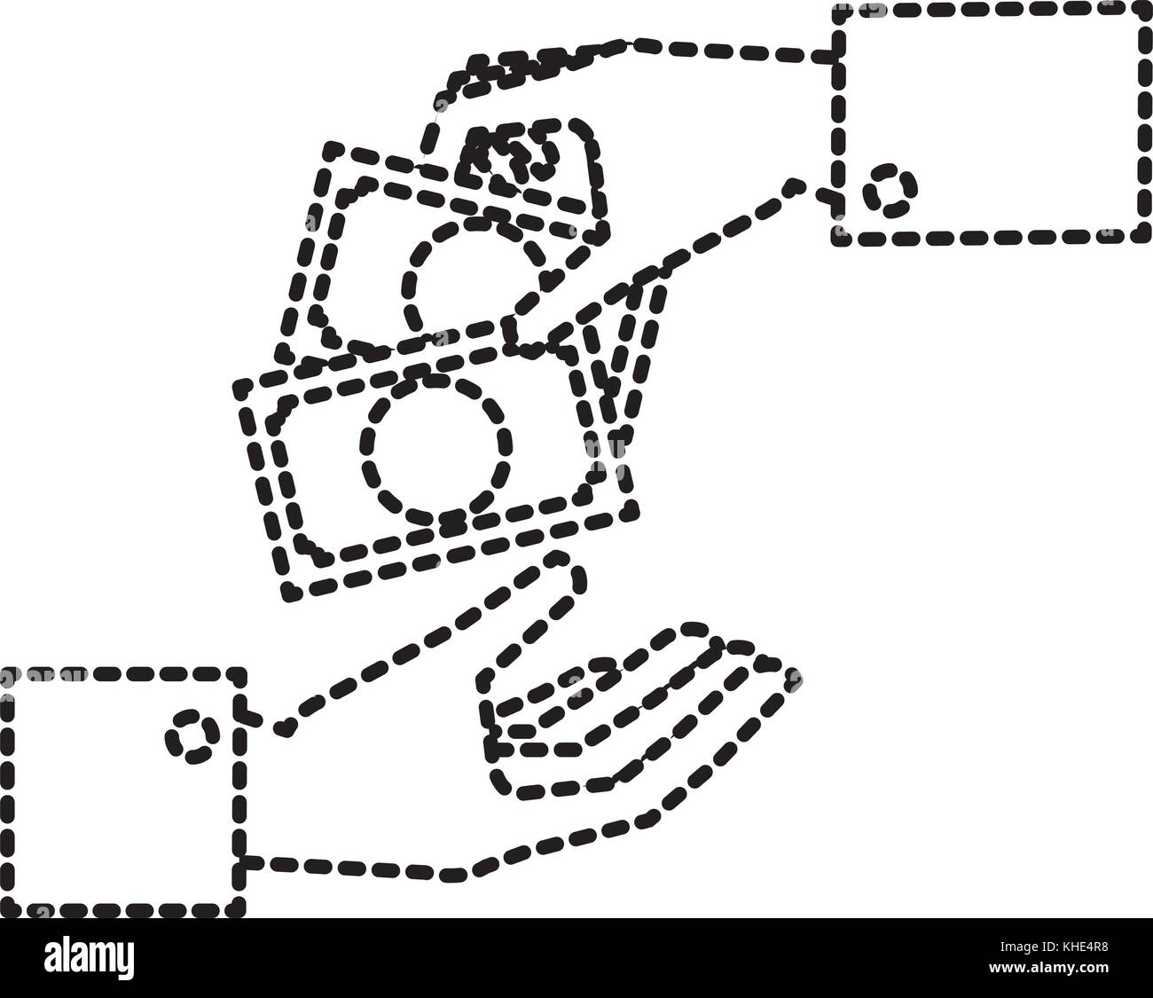 hand human with bill dollar money icon Stock Vector Image & Art - Alamy