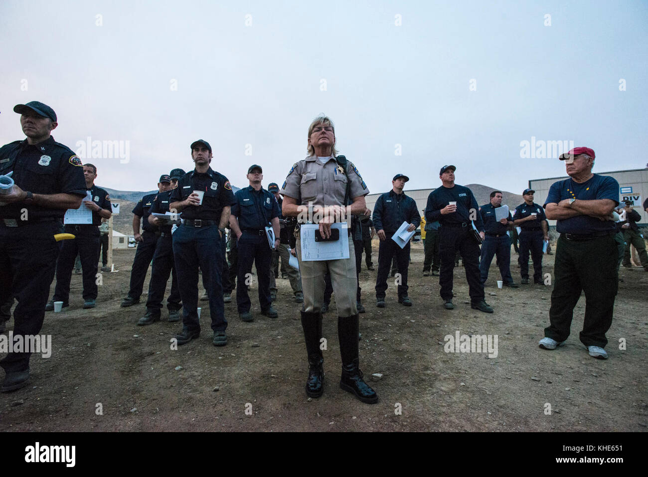 6AM morning meeting for many of the crews fighting the Cedar Fire in