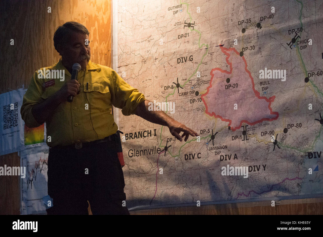 6AM morning meeting for many of the crews fighting the Cedar Fire in