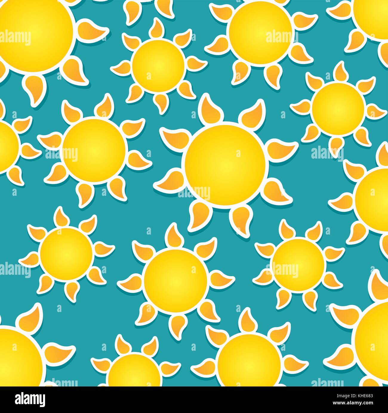summer sun seamless pattern Stock Vector Image & Art - Alamy