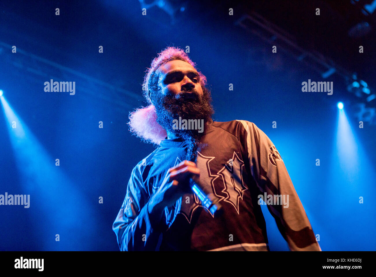 The American hip hop and rap group Flatbush Zombies performs a live ...