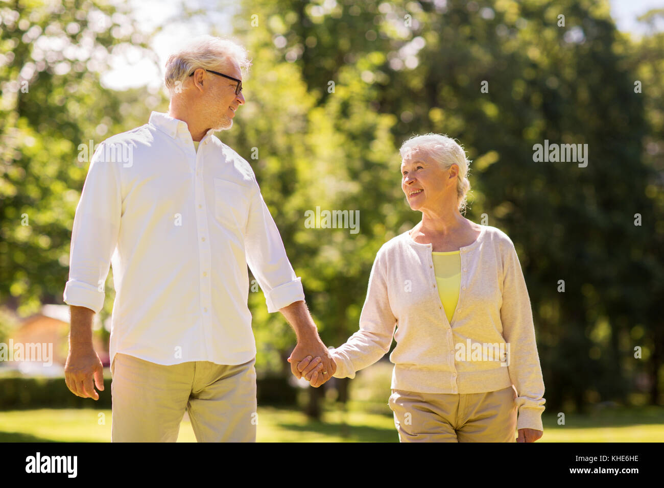 Grey haired old man walking hi-res stock photography and images - Alamy