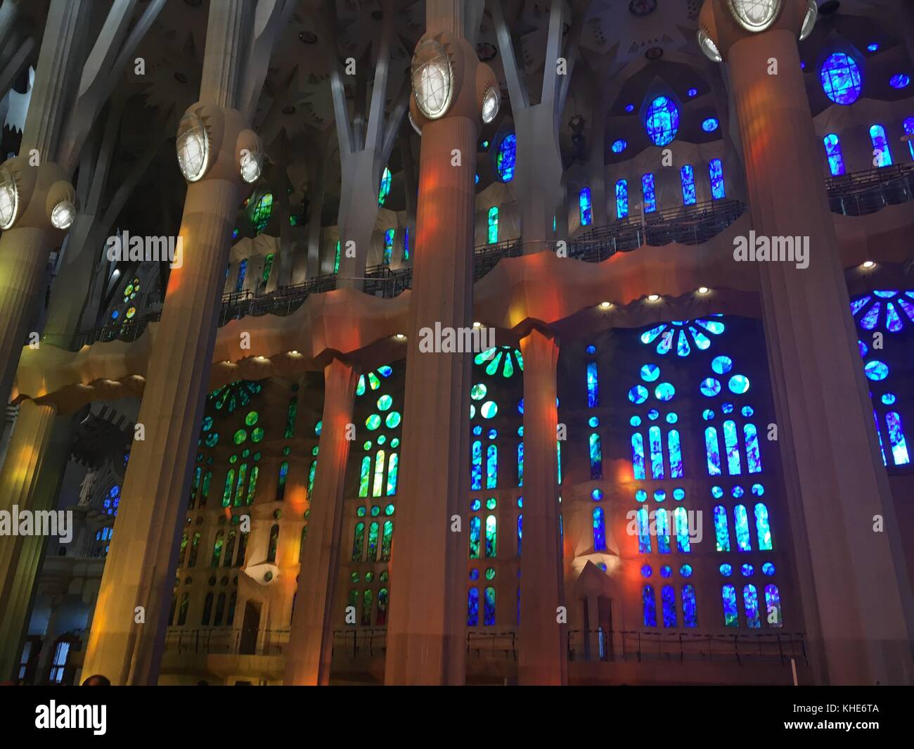 Stained Glass Windows Sagrada Familia, Barcelona Stock Photo Alamy