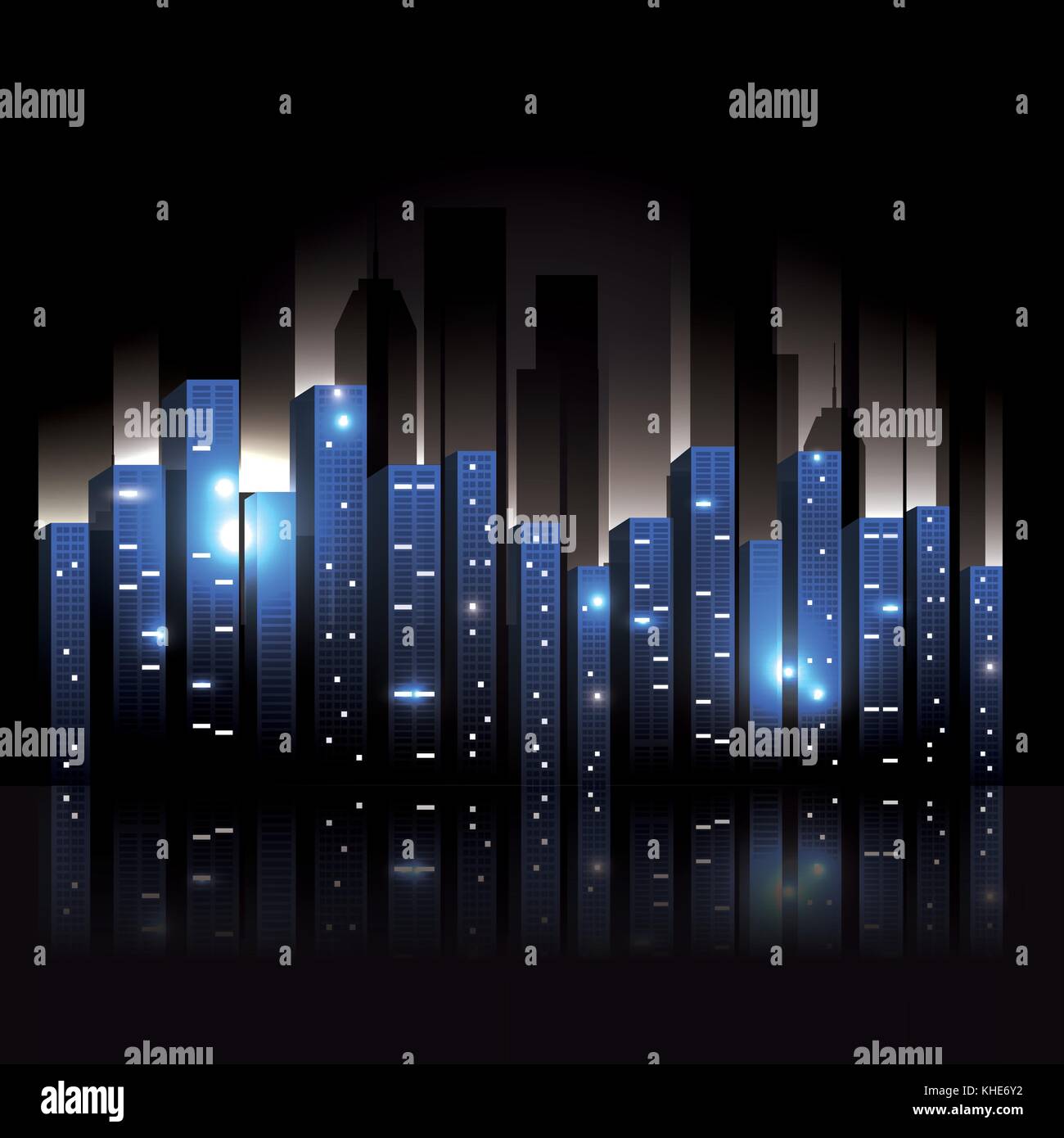 city scene at night Stock Vector Image & Art - Alamy