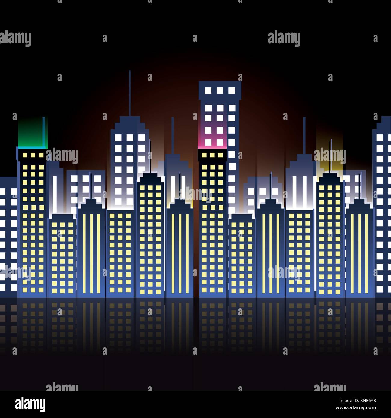 city scene at night Stock Vector Image & Art - Alamy