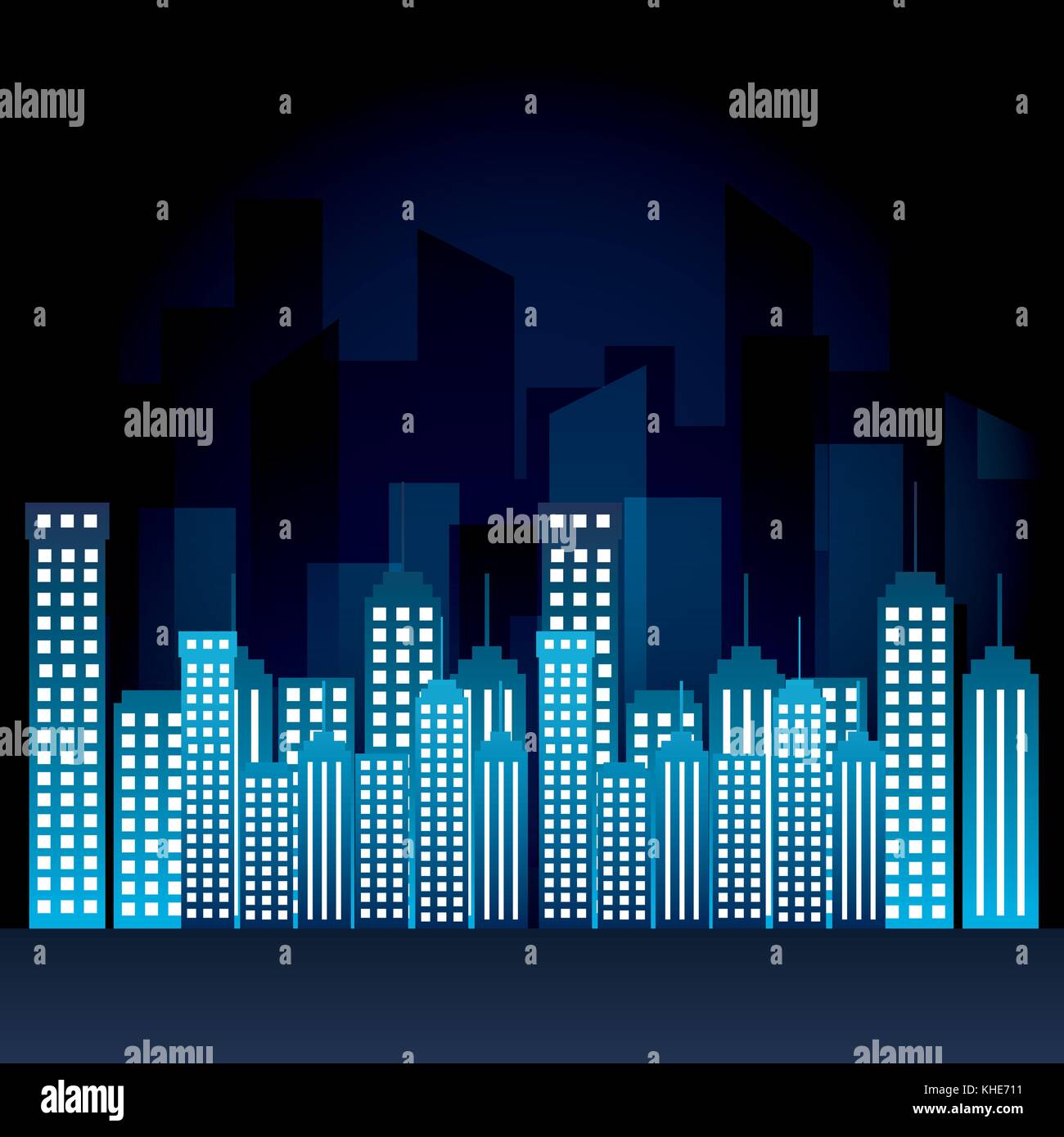city scene at night Stock Vector Image & Art - Alamy