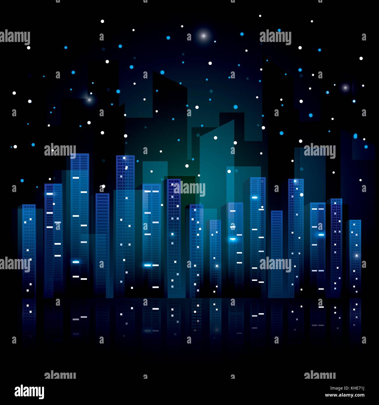 city scene at night Stock Vector Image & Art - Alamy