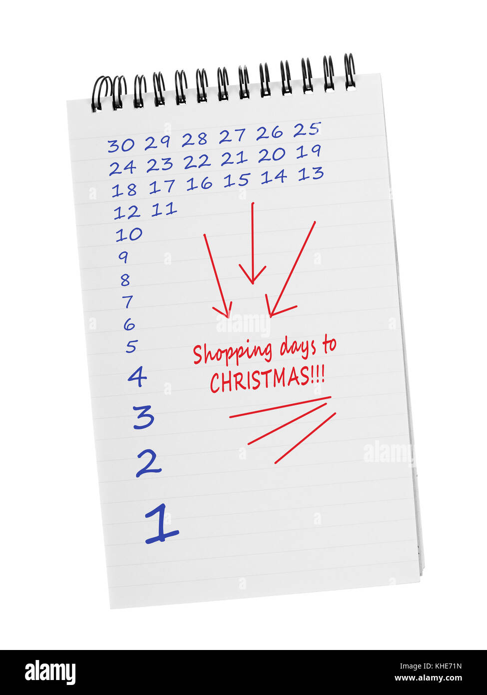 Shopping days to Christmas, reminder. Choose your date to customize