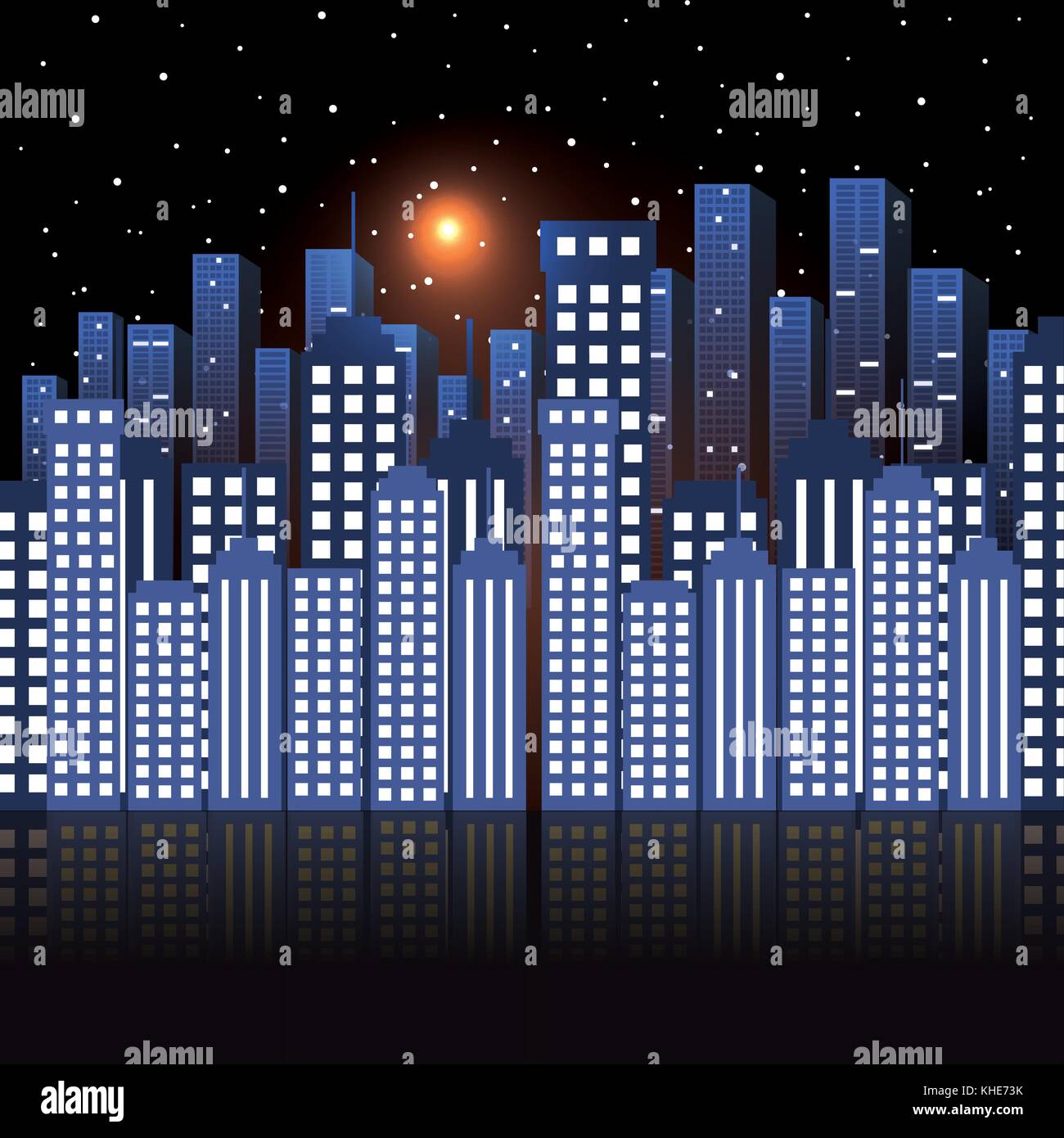 city scene at night Stock Vector Image & Art - Alamy