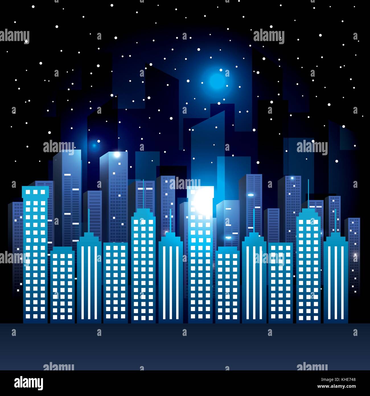 city scene at night Stock Vector Image & Art - Alamy
