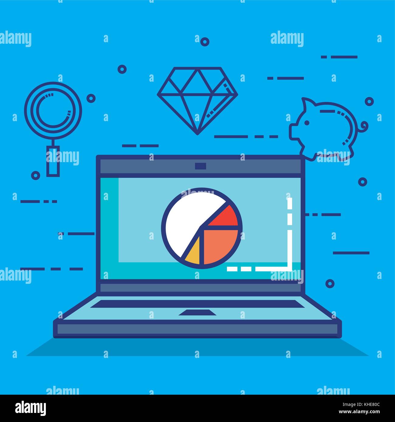 fintech set flat icons Stock Vector Image & Art - Alamy