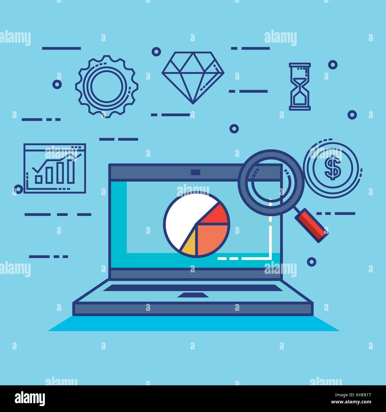 fintech set flat icons Stock Vector Image & Art - Alamy