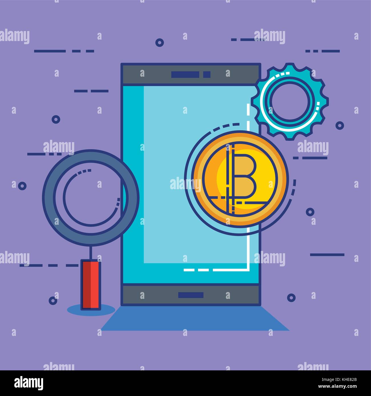 fintech set flat icons Stock Vector Image & Art - Alamy