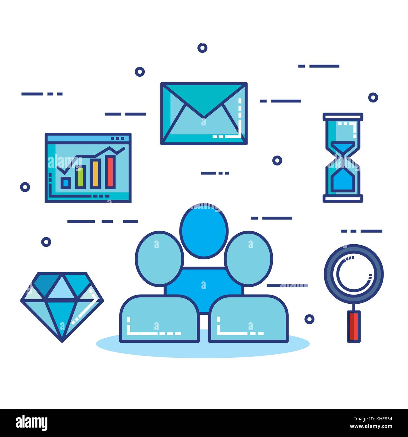 fintech set flat icons Stock Vector Image & Art - Alamy
