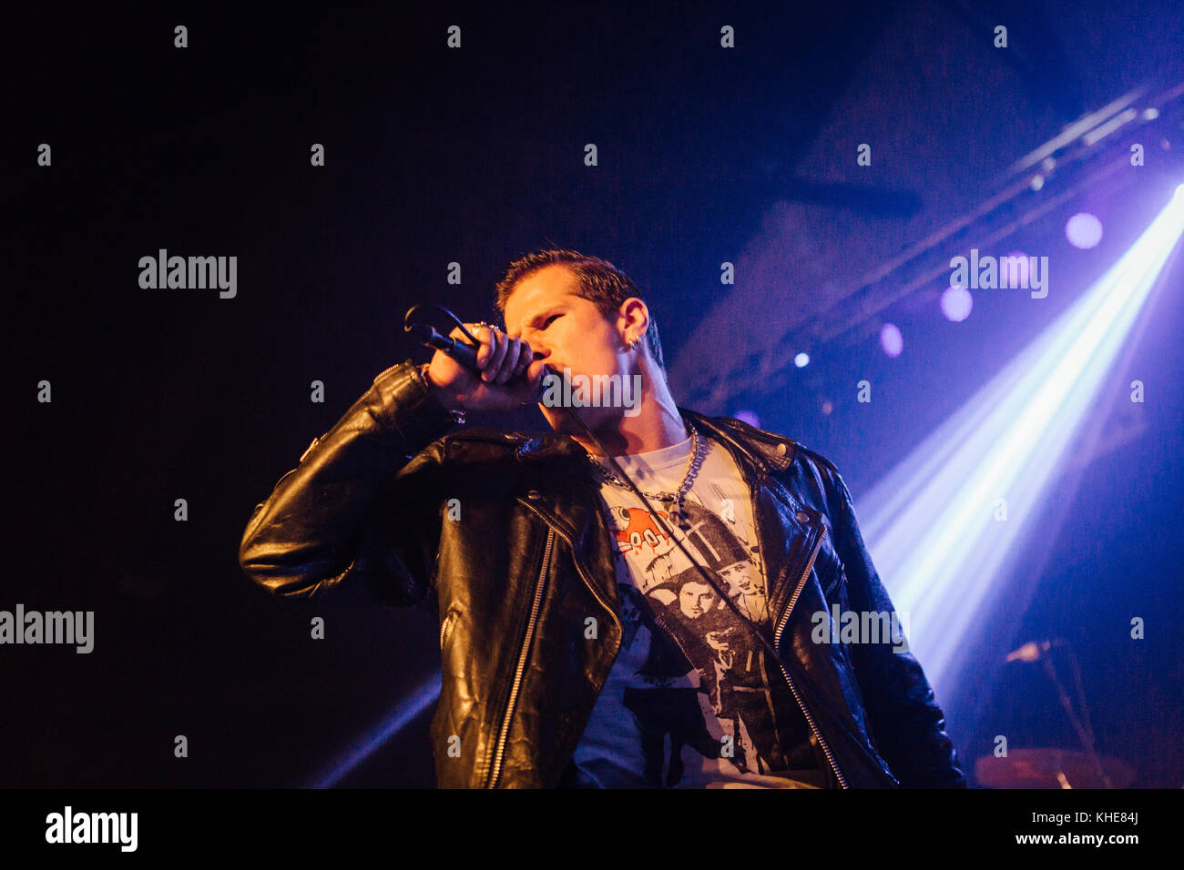 The Danish punk band Night Fever performs a live concert at Amager Bio in  Copenhagen. Here vocalist Salomon Segers is seen live on stage. Denmark,  15/06 2016 Stock Photo - Alamy