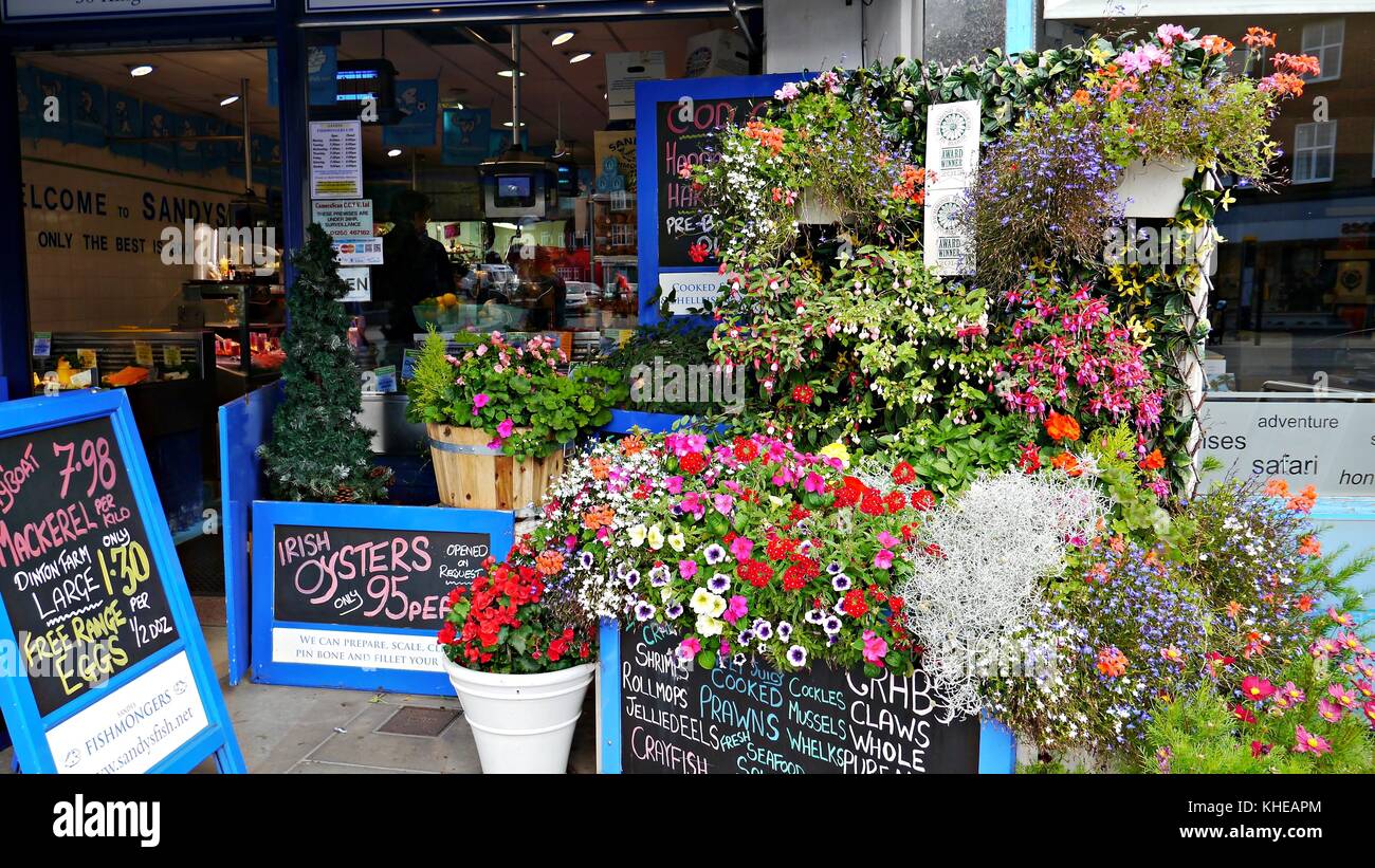 Sandy's Fishmongers  Shop in Twickenham London Stock Photo