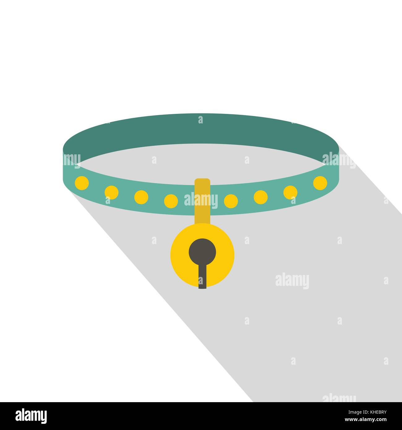 Cat collar icon, flat style Stock Vector Image & Art - Alamy