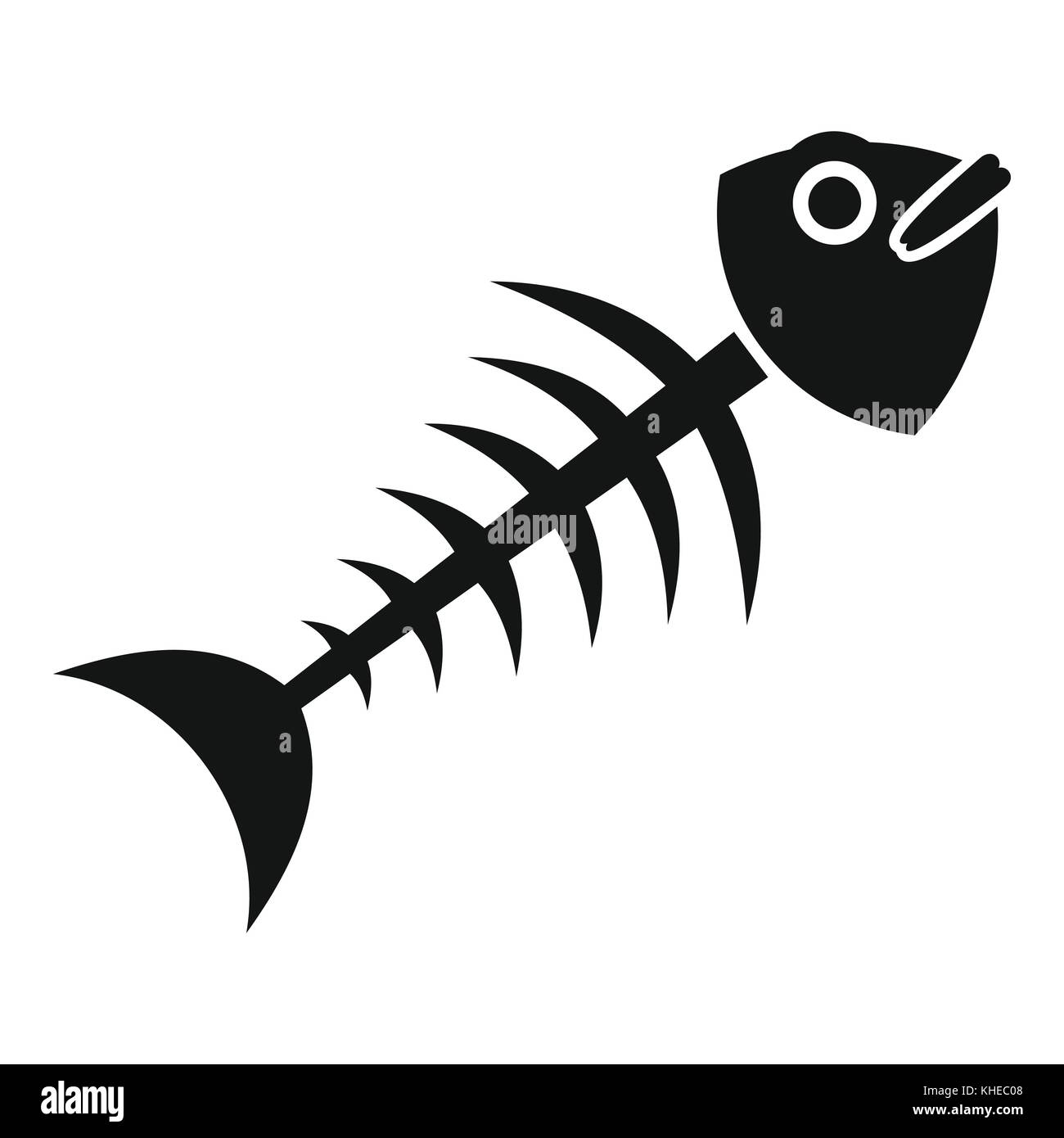 Fish bone icon, simple style Stock Vector Image & Art Alamy
