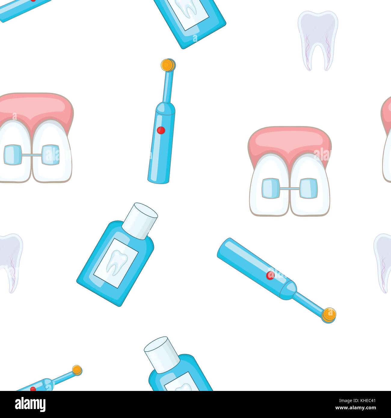 Dental treatment pattern, cartoon style Stock Vector Image & Art - Alamy