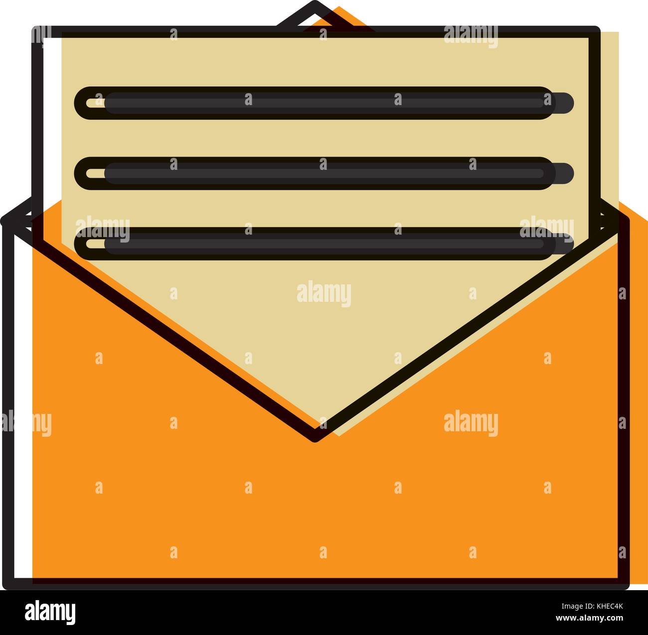 Envelope open symbol Stock Vector Image & Art Alamy
