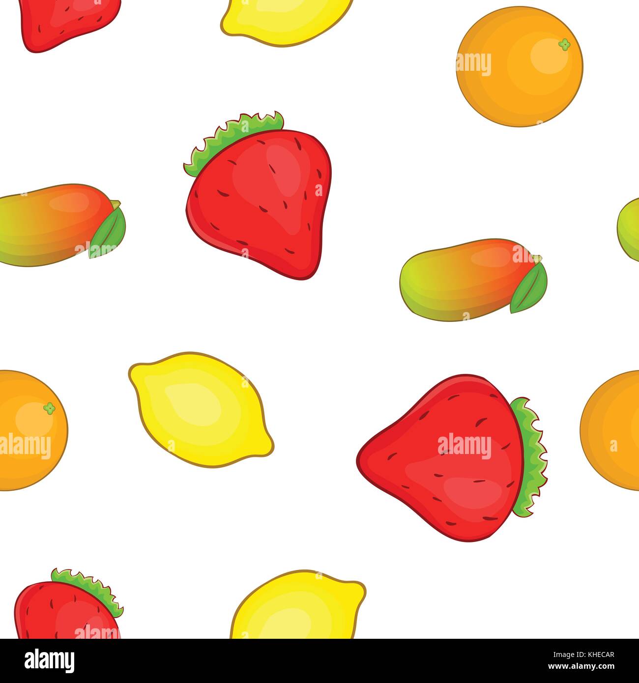 Farm fruits pattern, cartoon style Stock Vector Image & Art - Alamy