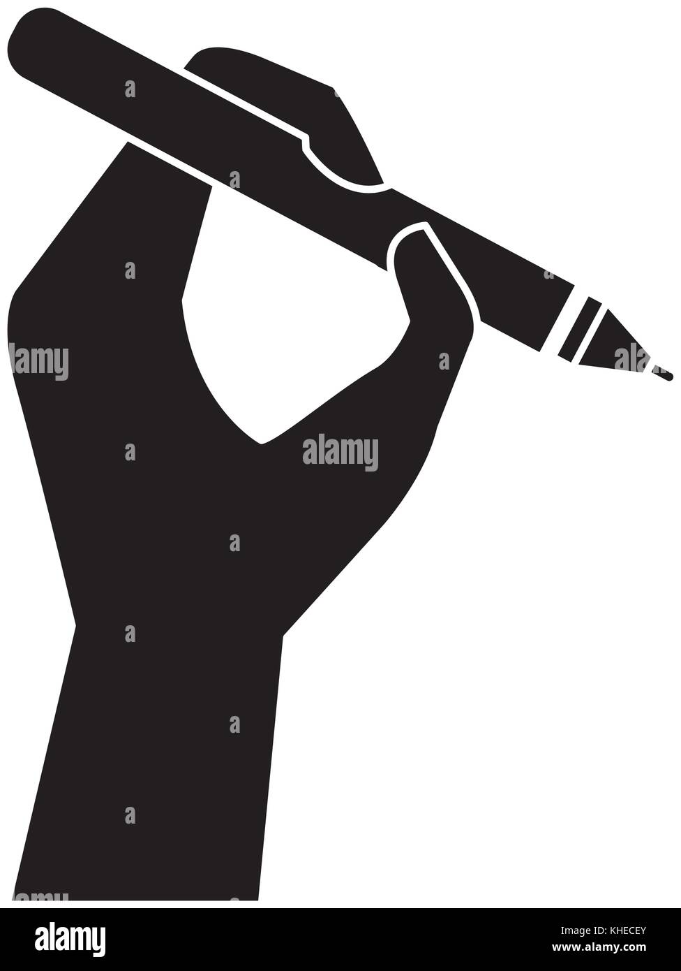 Hand holding a pen Stock Vector Image & Art Alamy