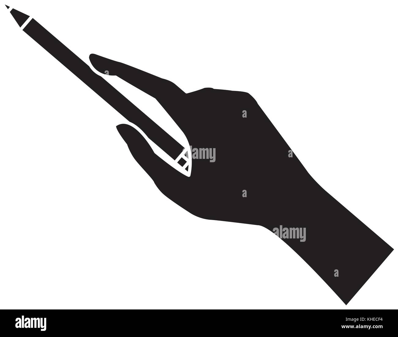 Hand holding a pencil Stock Vector Image & Art - Alamy