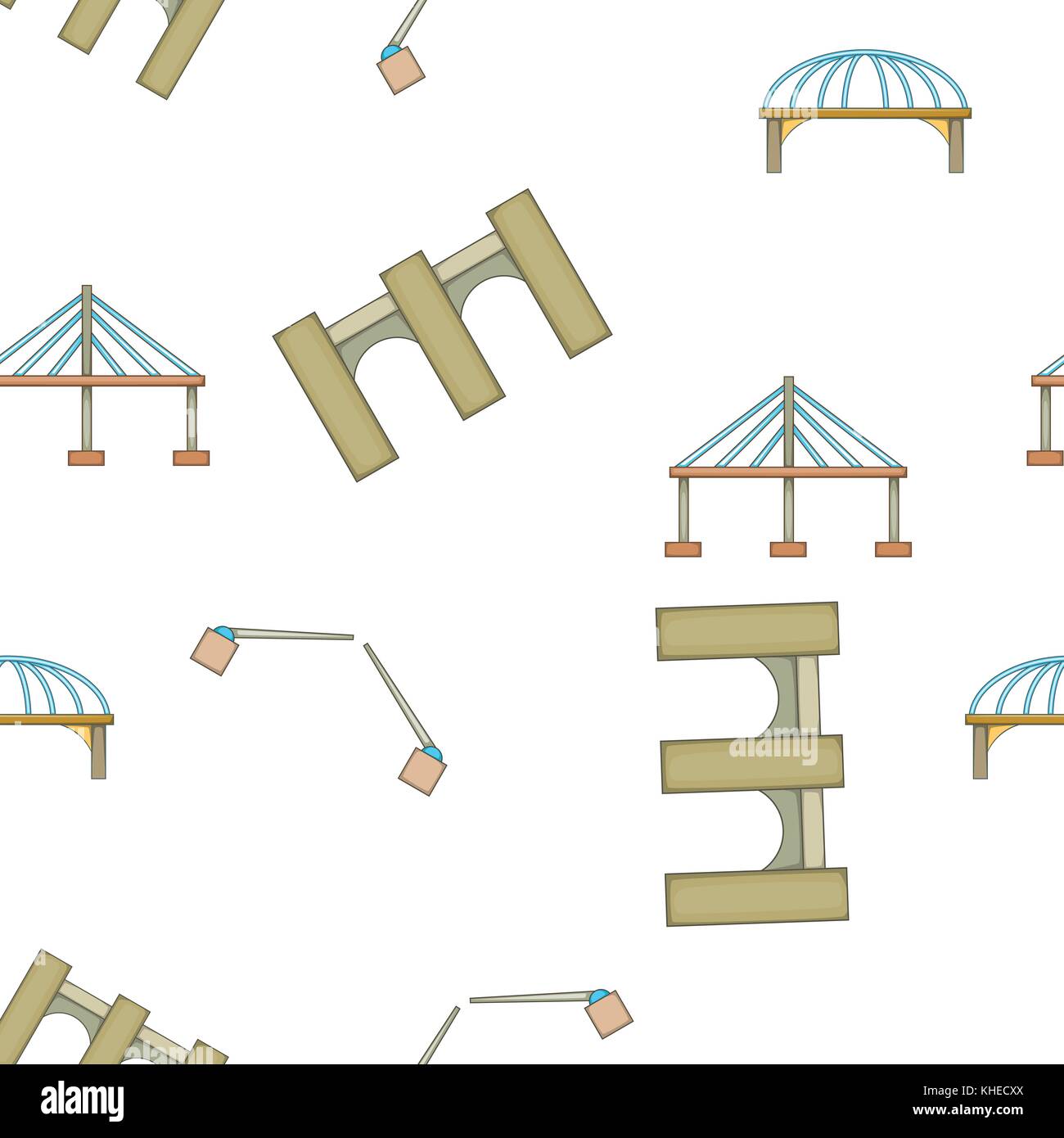 Types of bridges pattern, cartoon style Stock Vector Image & Art - Alamy
