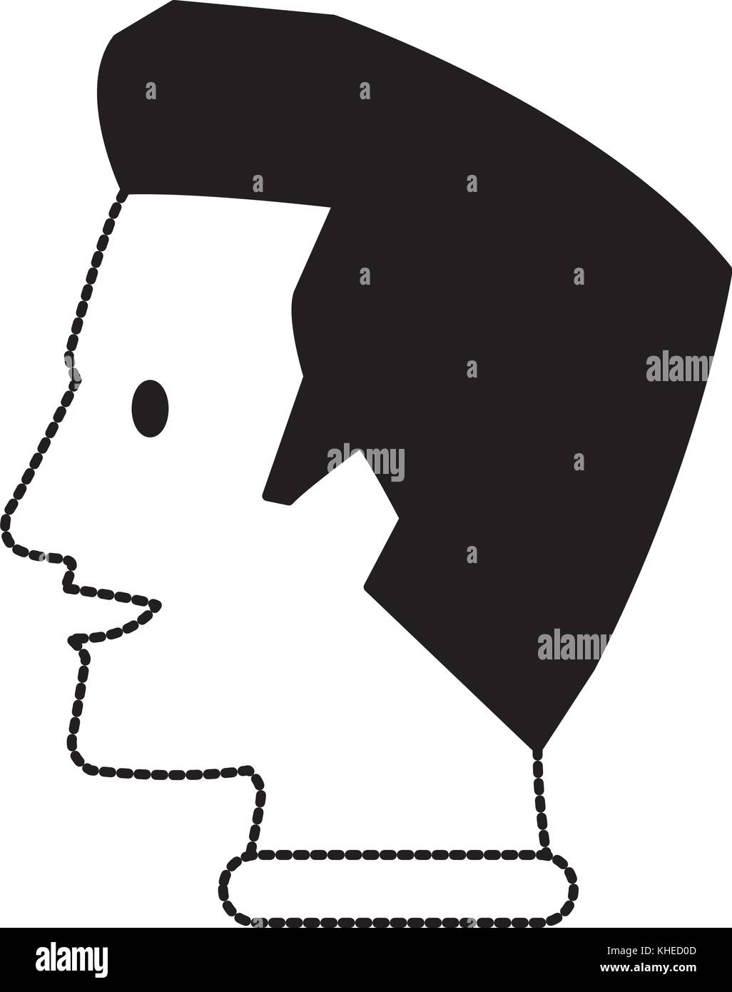 Man head silhouette Stock Vector Image & Art - Alamy